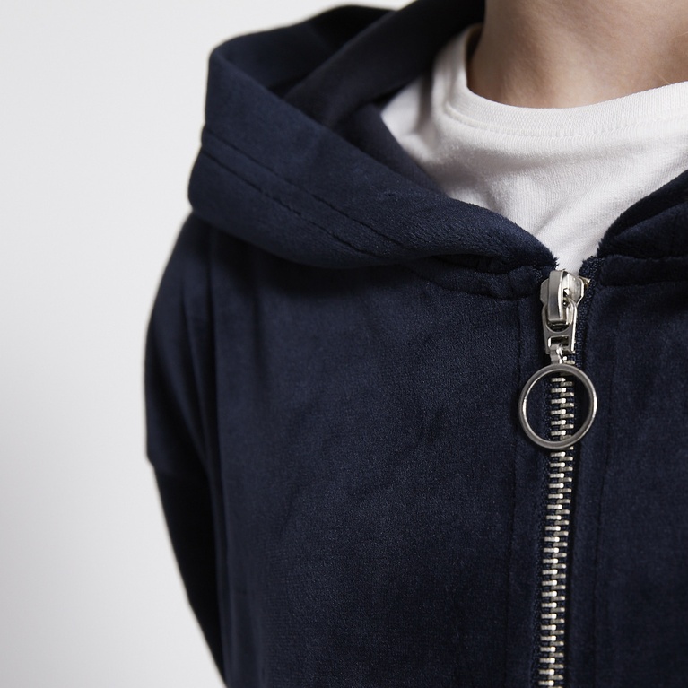 Velours-Kapuzenpullover "Ellie star"